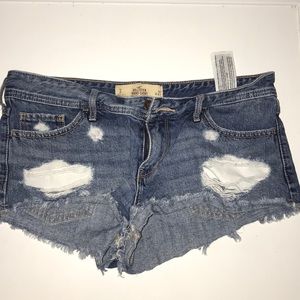 Hollister ripped jean shorts
